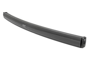 LED Light Bar - Rough Country - Curved, Dual Row, Cool White DRL - Black